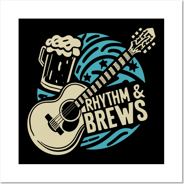 Rhythm & Brews Wall Art by audiosorcerer